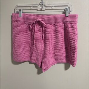 Pink Knit Women's Shorts